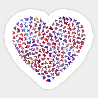 Butterflies in heart Sticker